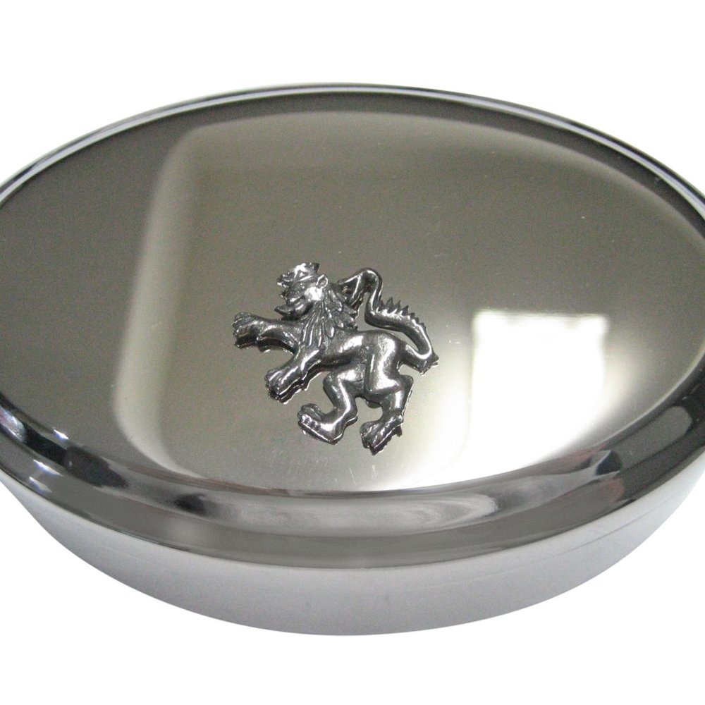 Lion King of Beasts Oval Trinket Jewelry Box